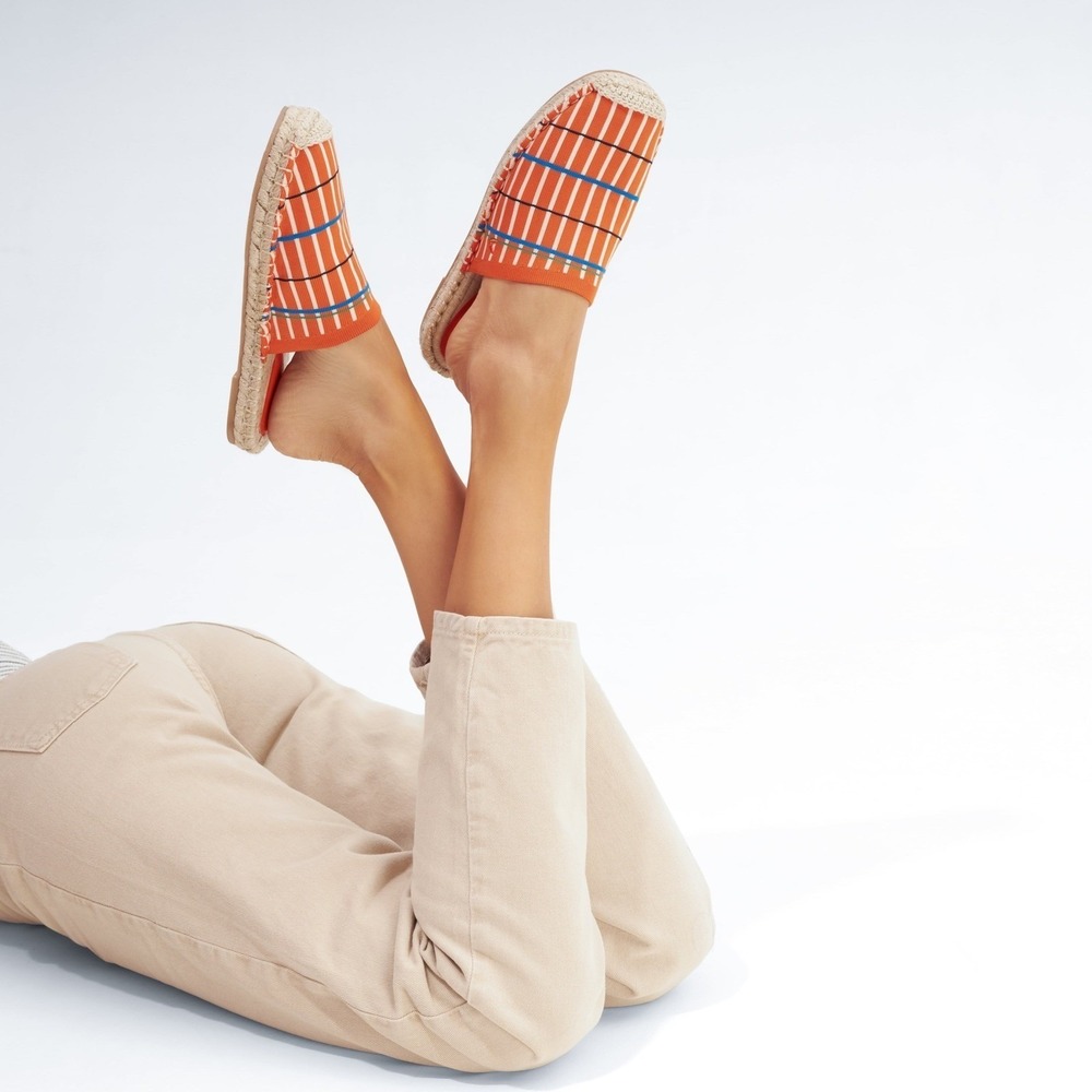 VIVAIA Orange Round-Toe Espadrille Mules‎ size EU/42 US/10.5